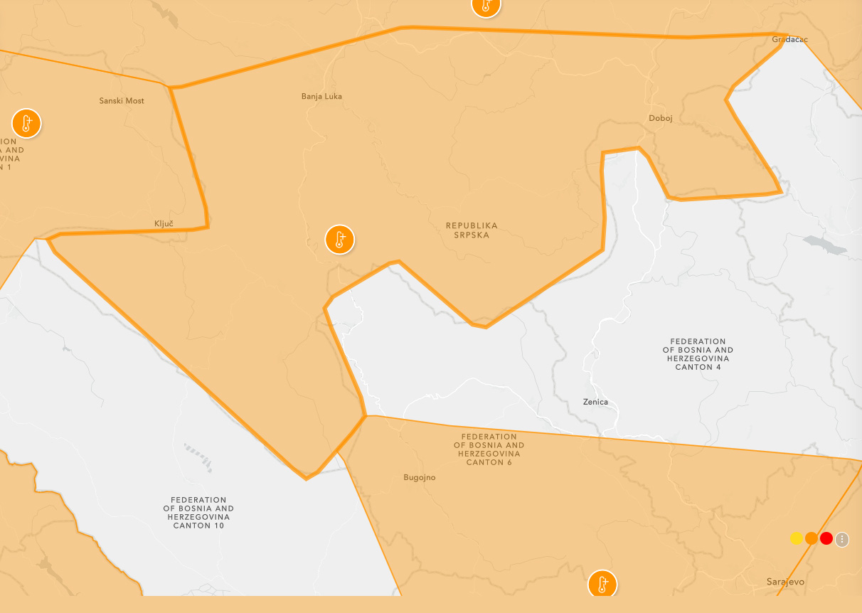 NARANDŽASTI METEOALARM ZA REGION DOBOJA: Očekuju se temperature i do 38 stepeni