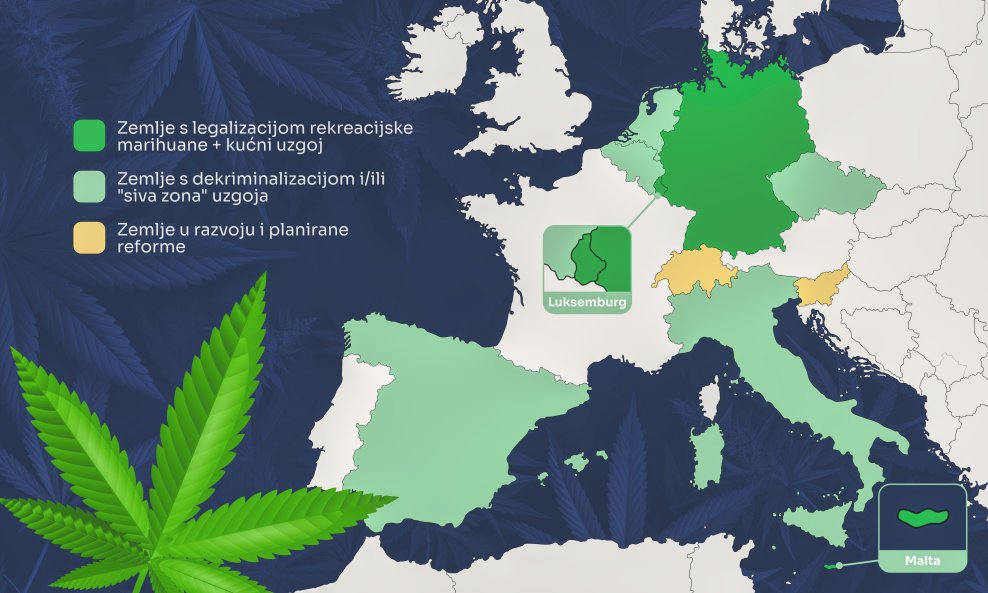 I Slovenci su krenuli tim putem: Gdje je sve u Evropi marihuana (skoro) legalna?