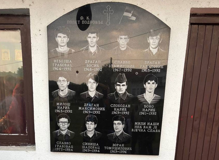 U Podnovlju odata počast fudbalerima Poleta poginulim u Odbrambeno-otadžbinskom ratu