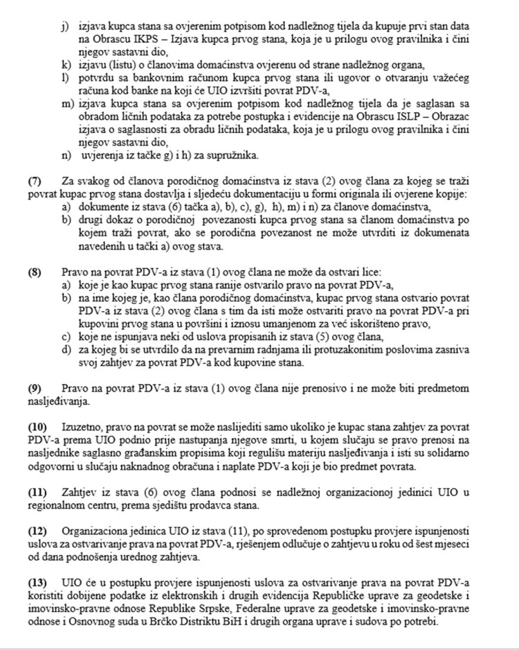 povrat PDV pravilnik 03