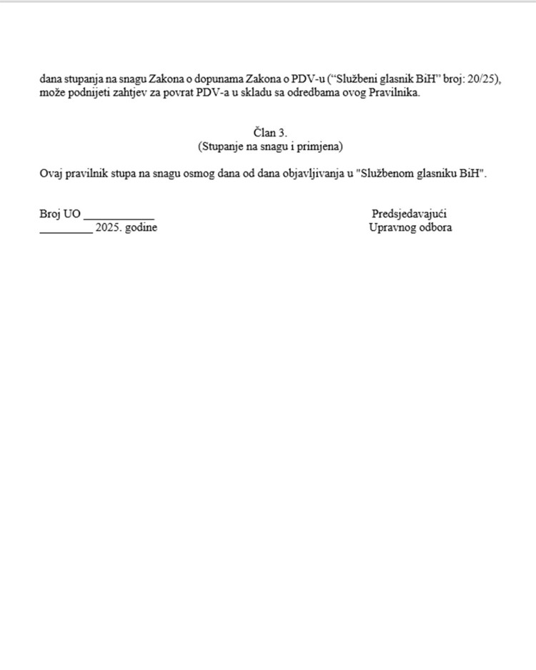 povrat PDV pravilnik 05