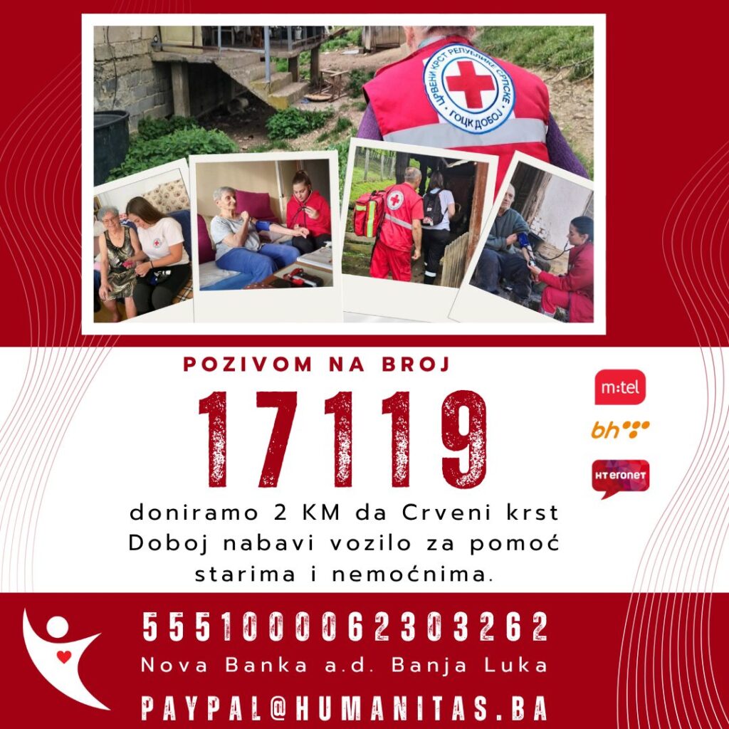 Humanitarna akcija Crvenog krsta Doboj Poziv za pomoc u nabavci vozila za njegu starijih lica01