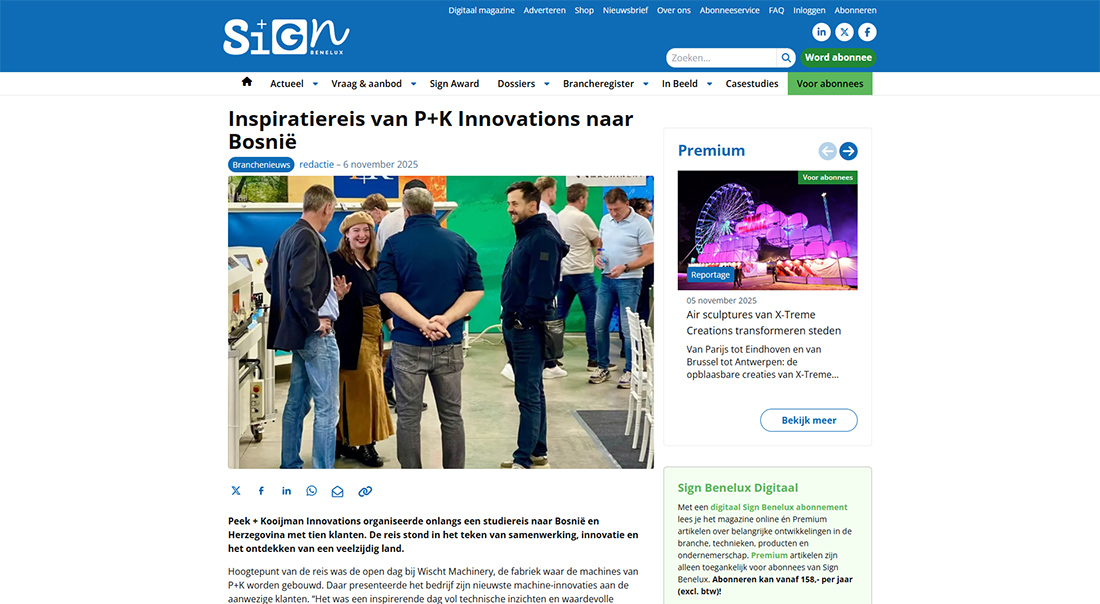 Nizozemski portal pisao o događaju kompanije Wischt Machinery u Doboju