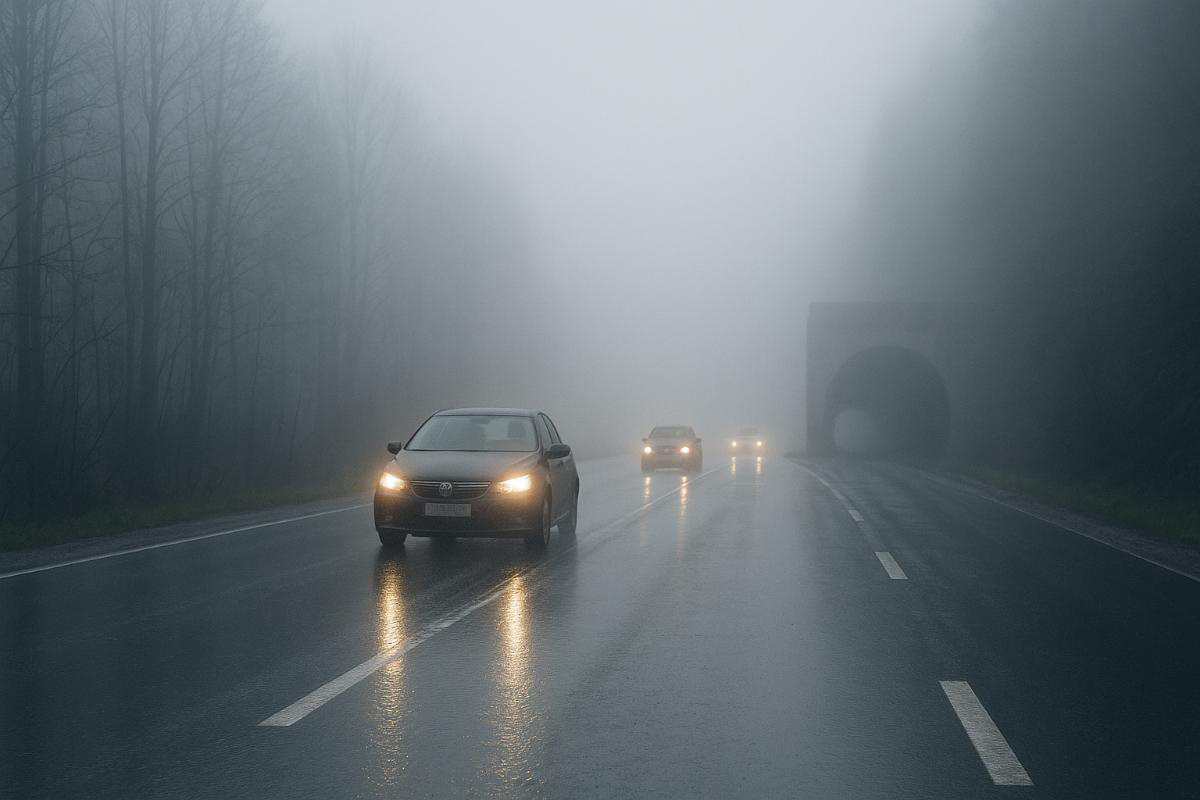 PUTEVI: Saobraćaj po mokrom ili vlažnom kolovozu, vidljivost smanjena zbog magle