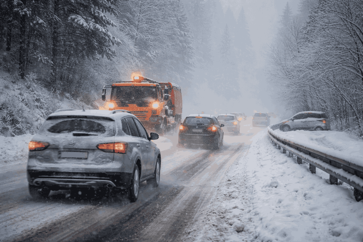 PUTEVI: Snijeg i poledica otežavaju vožnju, teretnjaci obustavljeni preko Crnog Vrha