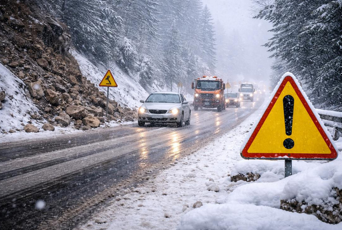 PUTEVI: Oprez na svim pravcima zbog snijega, poledice i odrona
