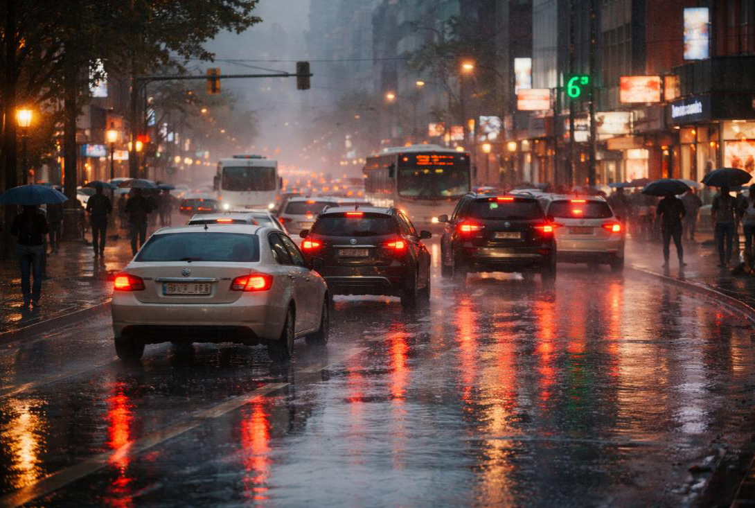 PUTEVI: Mokri i klizavi kolovozi