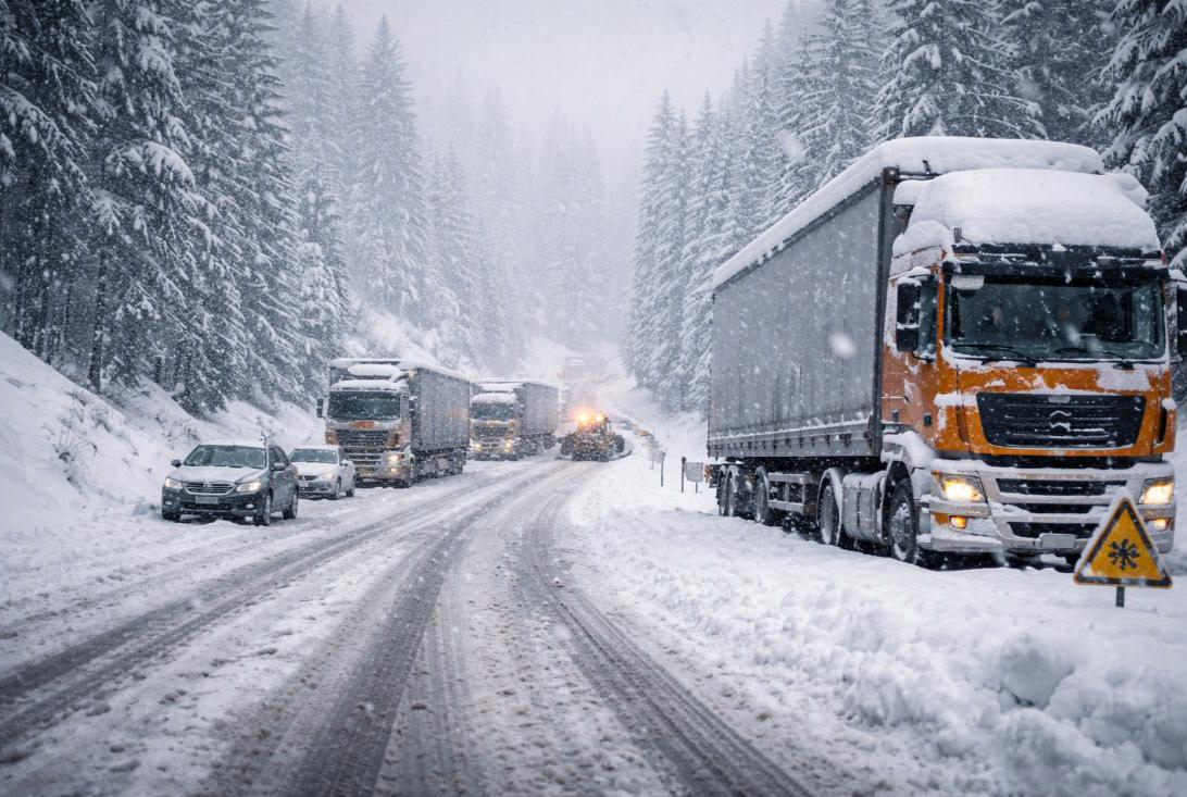PUTEVI: Snijeg blokirao planinske pravce, obustava za teretna vozila na Romaniji i putu Vlasenica–Han Pijesak