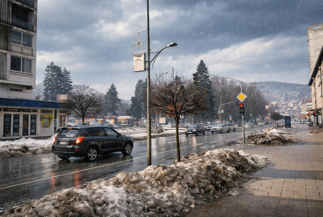 VRIJEME: Hladno i pretežno oblačno, lokalno susnježica i slaba kiša