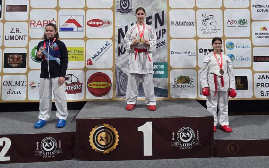 DOBOJ: Mladi karatisti Sloge briljirali na „Niten kupu 2026“