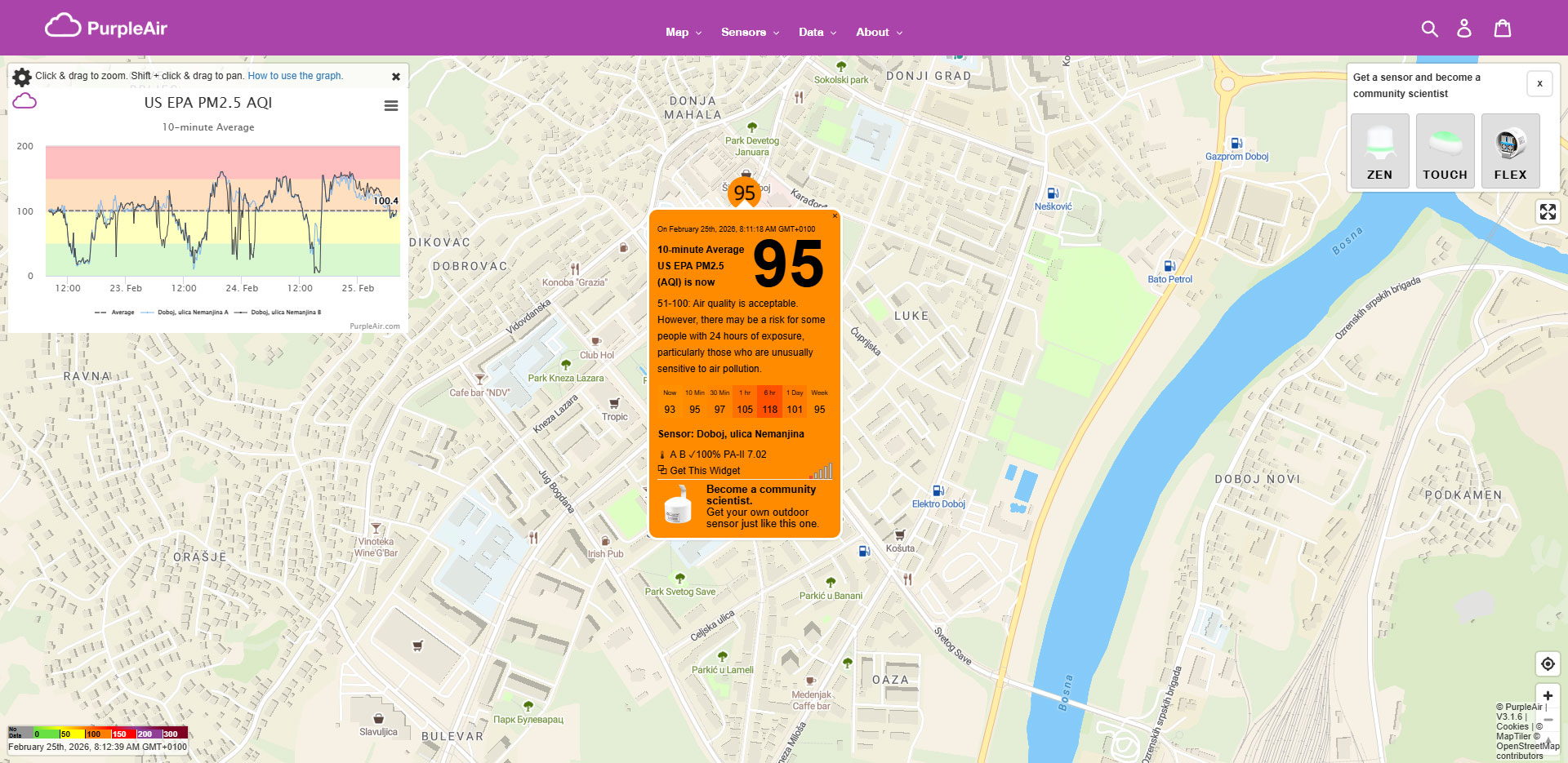 map purpleair air quality