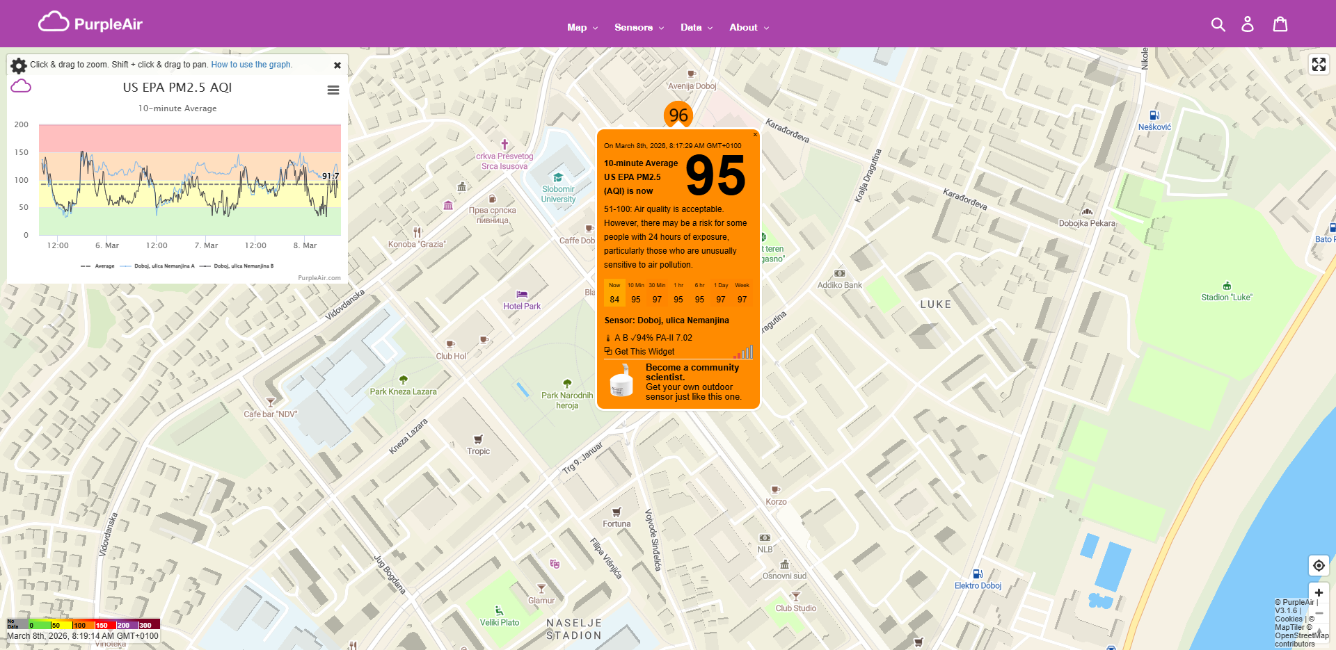map purpleair air quality standards us epa aqi 2026 03 08 08 20 17
