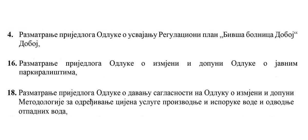Odbornici danas o tri osjetljive teme: Bivša bolnica, parkiranje i cijena vode
