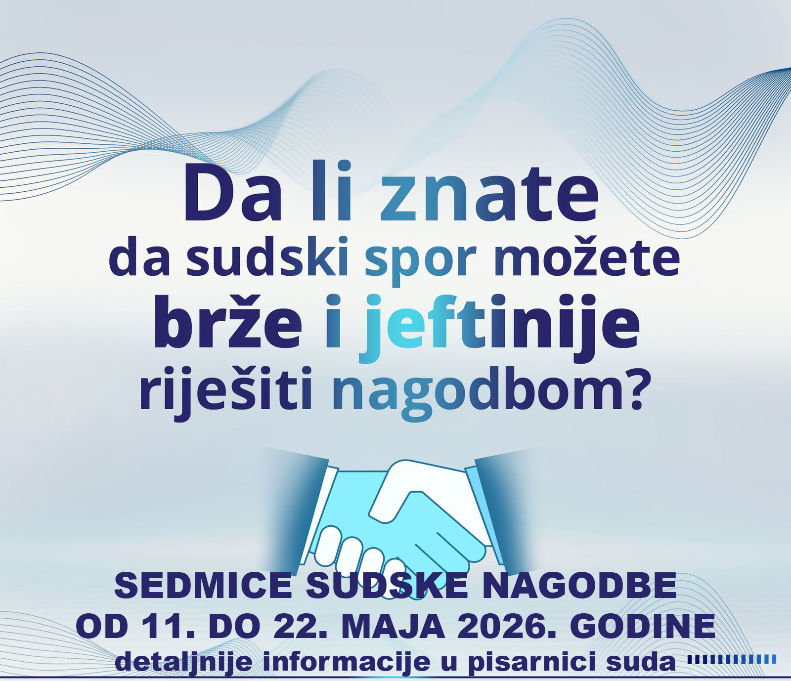 sedmica sudske nagodbe