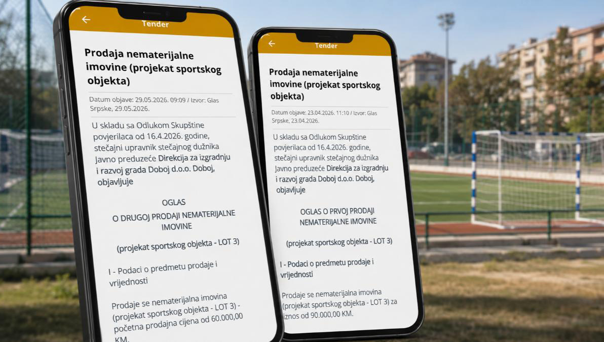 DOBOJ: Šta DIRG prodaje za 60.000 KM – projekat sportskog objekta, igrališta ili nešto treće?