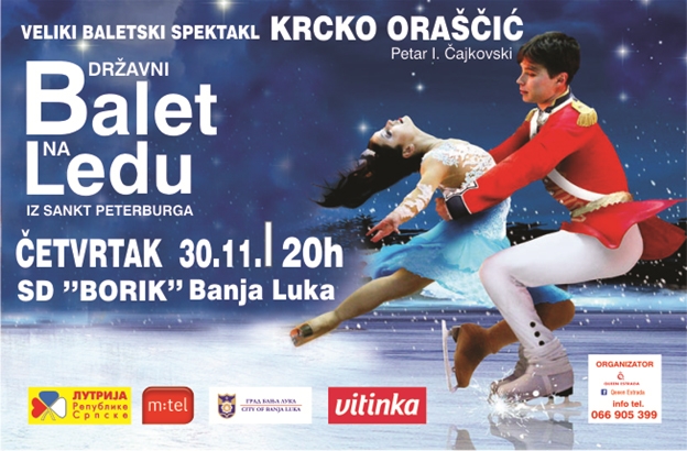 DOBOJSKI INFO NAJAVLJUJE: Balet na ledu “Krcko Oraščić” Petra Iljiča Čajkovskog