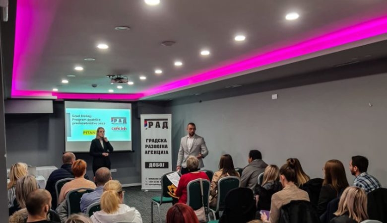 DOBOJ: Održana prezentacija Trećeg javnog poziva za učešće u CEFE programu preduzetničke podrške (VIDEO)