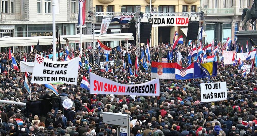 PROSVJEDI U HRVATSKOJ: Srbi i Bošnjaci dogovaraju rat bez nas! Nećemo to dozvoliti!