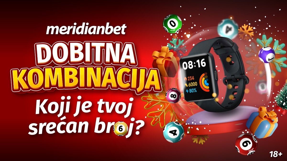 MERIDIAN DOBITNA KOMBINACIJA: Igraj srećne brojeve i osvoji pametni sat!  