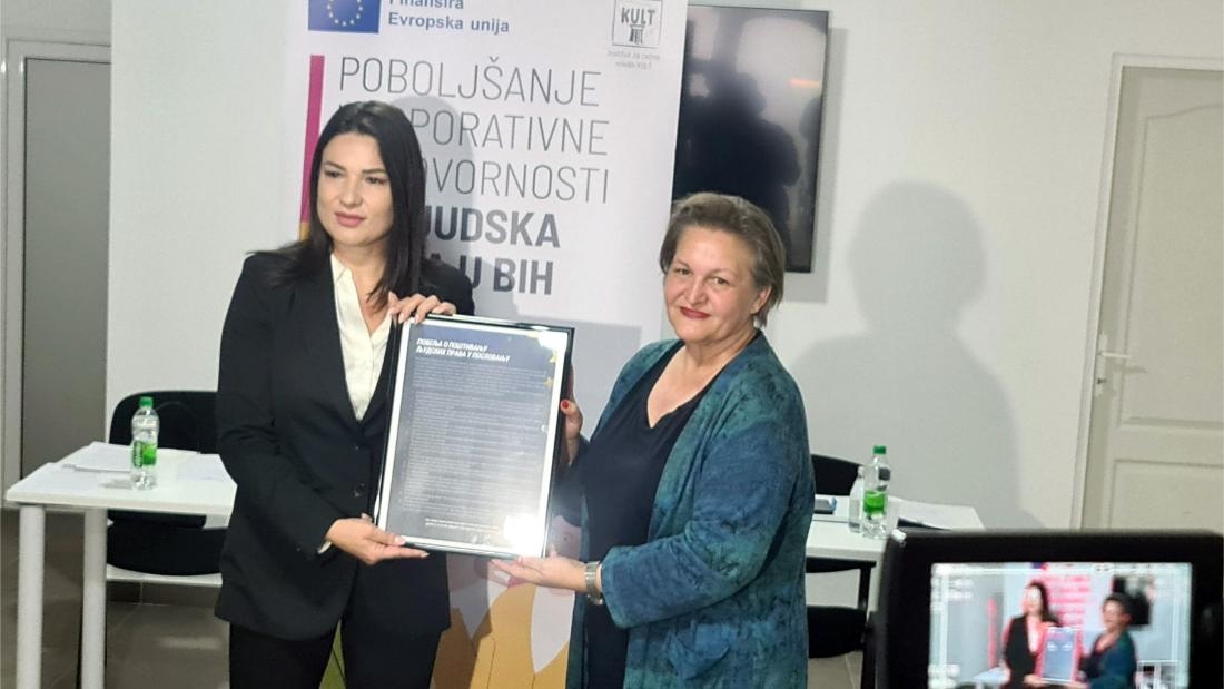 DOBOJ: Uručena povelja o poštovanju ljudskih prava u poslovnom sektoru