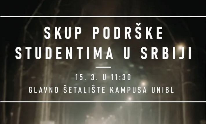 Studenati Univerziteta u Banjoj Luci nastavlja sa podrškom kolegama iz Srbije