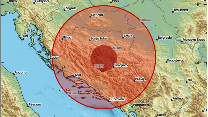 3,5 STEPENI PO RIHTERU Zemljotres pogodio BiH. "Jak udar, kratko trajao"