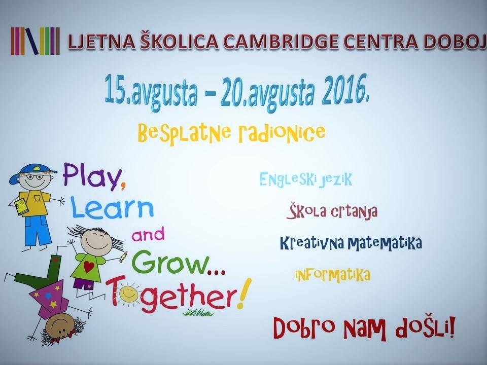 DOBOJ: Besplatne radionice iz engleskog jezika, crtanja, matematike i informatike