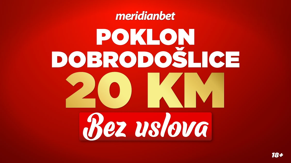 MERIDIAN: Ne propusti uzeti POKLON OD 20 KM bez uslova! Danas se registruješ i poklon je tvoj!