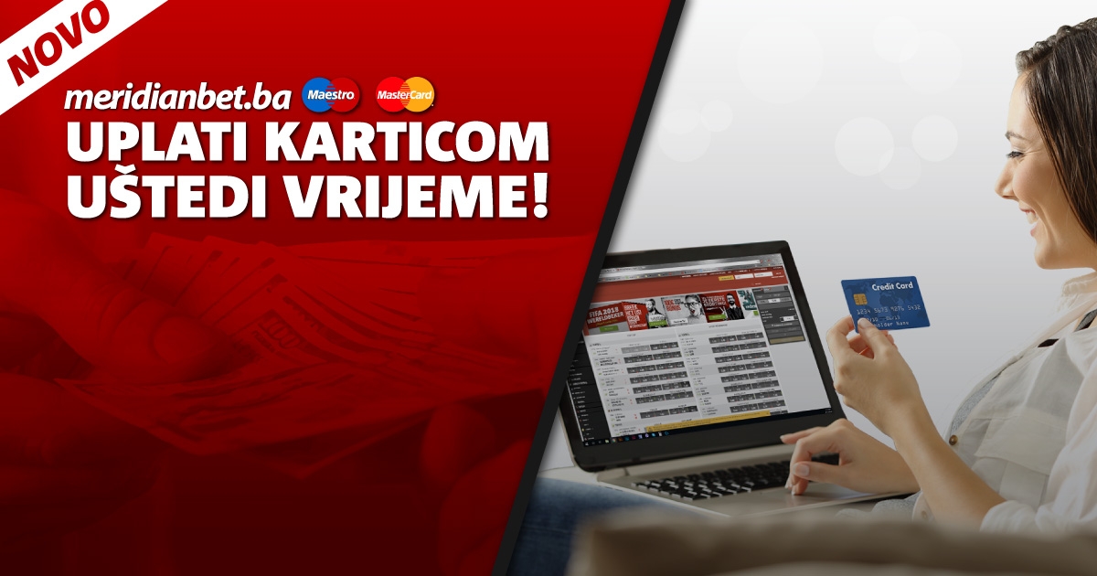 NOVI NAČIN UPLATE U MERIDIANU: Dopuni račun karticom i uzmi 20% bonusa!