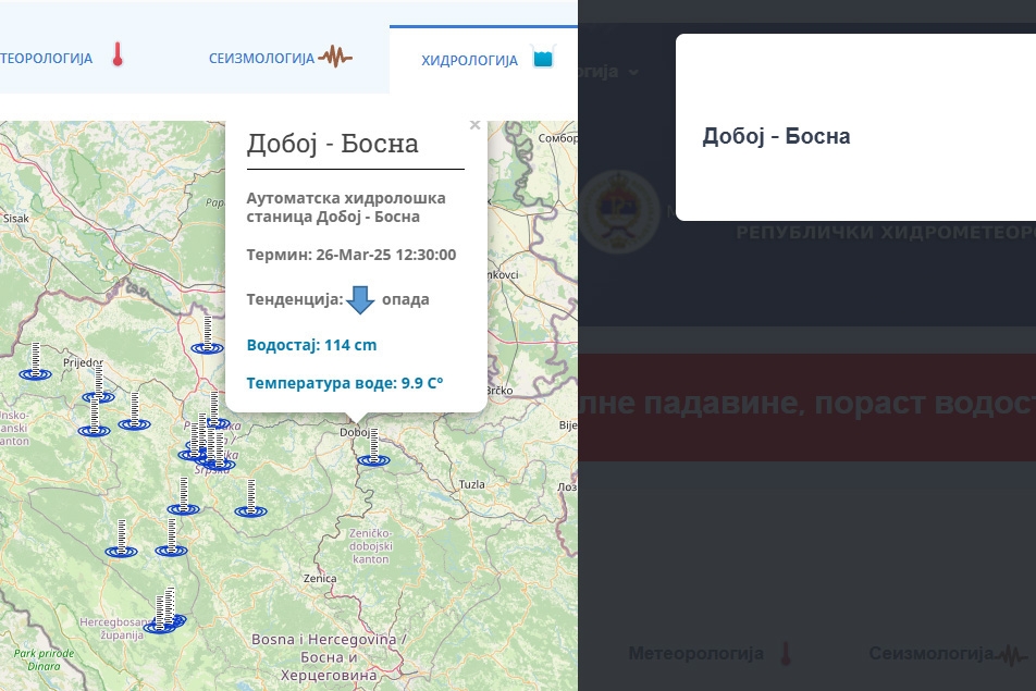 Zašto je stranica RHMZ RS neupotrebljiva baš kada je najpotrebnija?