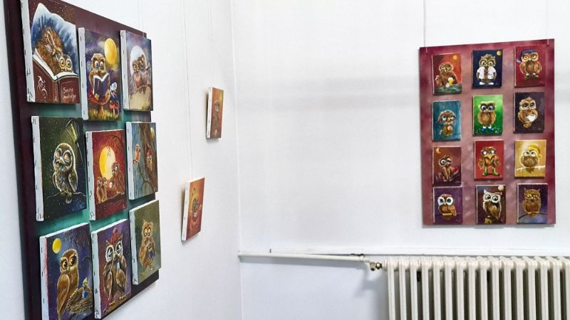 DOBOJ: Otvorena likovna izložba iz ciklusa “Sove” autora Perice Ivanovića