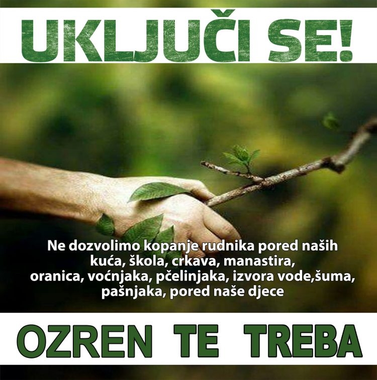 DOBOJ: Najavljen protest protiv kopanja nikla, stop trovanju Ozrena
