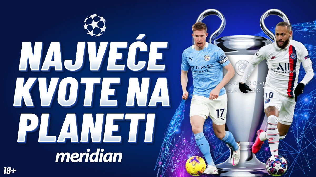 Sportska kladionica Meridian: Najveće kvote na planeti: LIVERPUL 2.10, MANČESTER SITI 1.80!