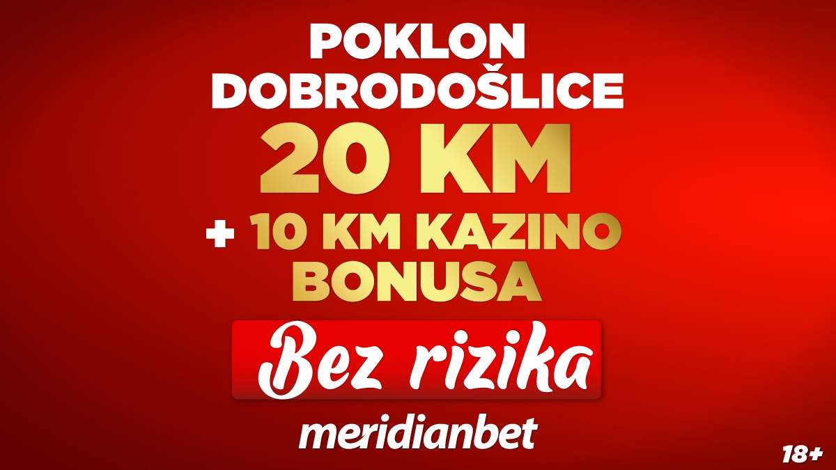 NAJVEĆI ONLINE KAZINO NA BALKANU – MERIDIAN KAZINO: POKLON 10 KM za kazino zabavu i 20 KM za klađenje!