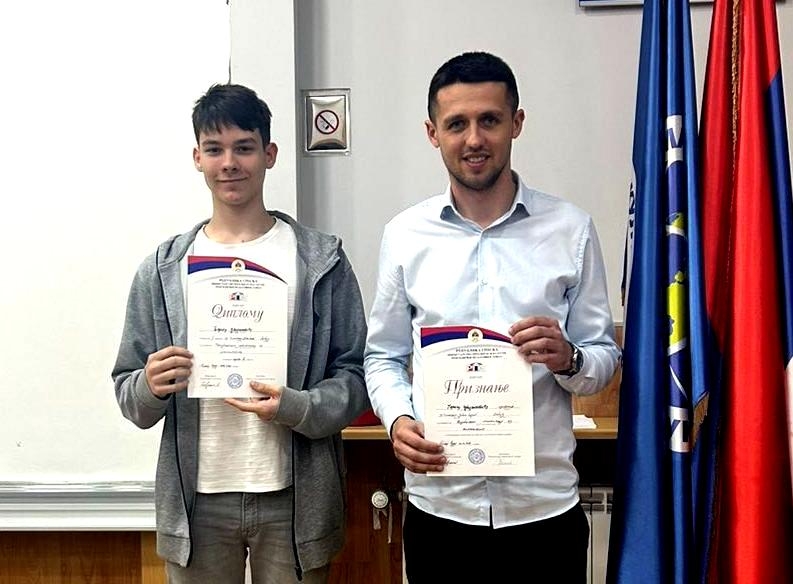 DOBOJ: Učenik Gimnazije „Jovan Dučić“ osvojio treće mjesto na Republičkom takmičenju iz matematike