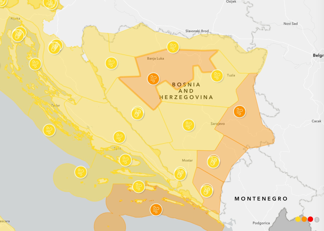 OLUJNI VJETAR PRIJETI DOBOJU – Na snazi narandžasto upozorenje
