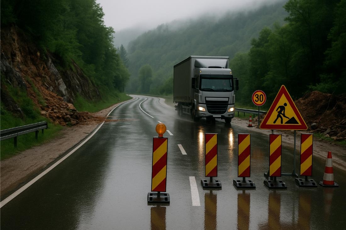 PUTEVI: Saobraćaj se odvija nesmetano, ali su kolovozi mokri i klizavi