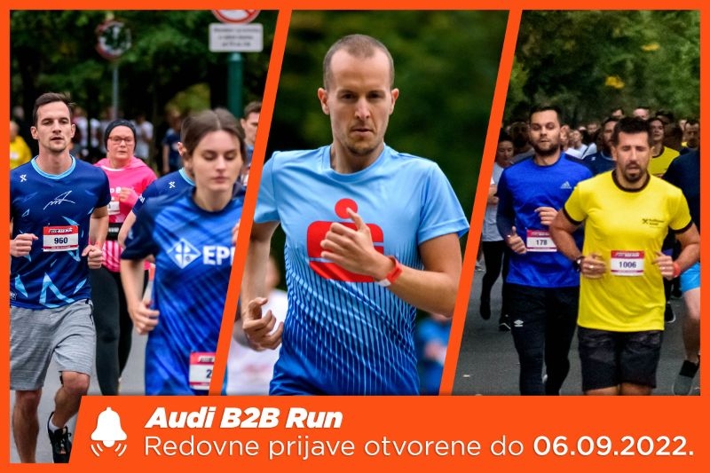 AUDI B2B RUN 2022.: Redovne prijave otvorene do 06.09.2022.