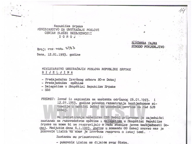 KUCAMO NA VRATA ZABORAVLJENIH ASOVA: "Sužbena tajna" - kako je Obren Petrović vodio ratnu SЈB Doboj? (VIDEO)