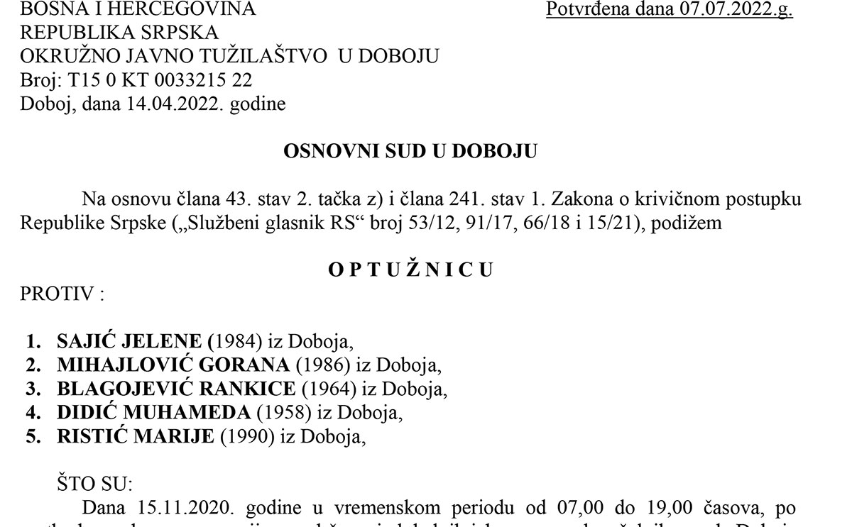 PONIŠTENI IZBORI 2020: Potvrđena optužnica protiv pet članova biračkog odbora zbog izborne prevare - Saobraćajni fakultet 2