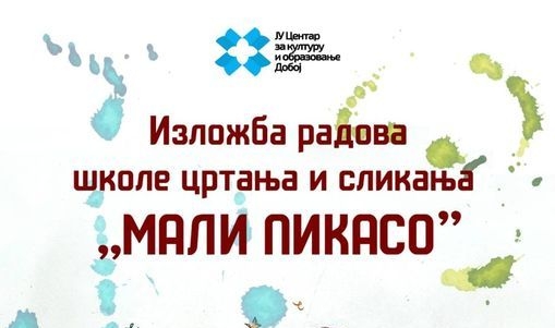 DOBOJ: Otvaranje izložbe radova polaznika Škole crtanja i slikanja "Mali Pikaso"
