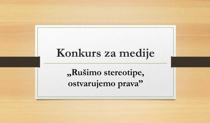 DOBOJ: Konkurs za medije „Rušimo stereotipe, ostvarujemo prava”