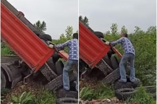 KAMIONDŽIJA ISTOVARA GUME U REKU BOSNU! Katastrofa kod Doboja, a njegov izgovor je tek razbesneo sve