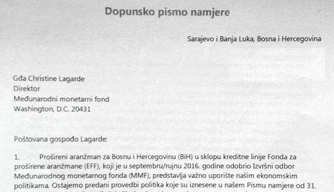 DOPUNSKO PISMO NAMJERE: Dug zdravstva i akcize koče sljedeću tranšu MMF-a