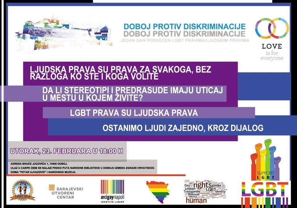 RAZGOVOR O LGBT PRAVIMA: Doboj protiv diskriminacije!