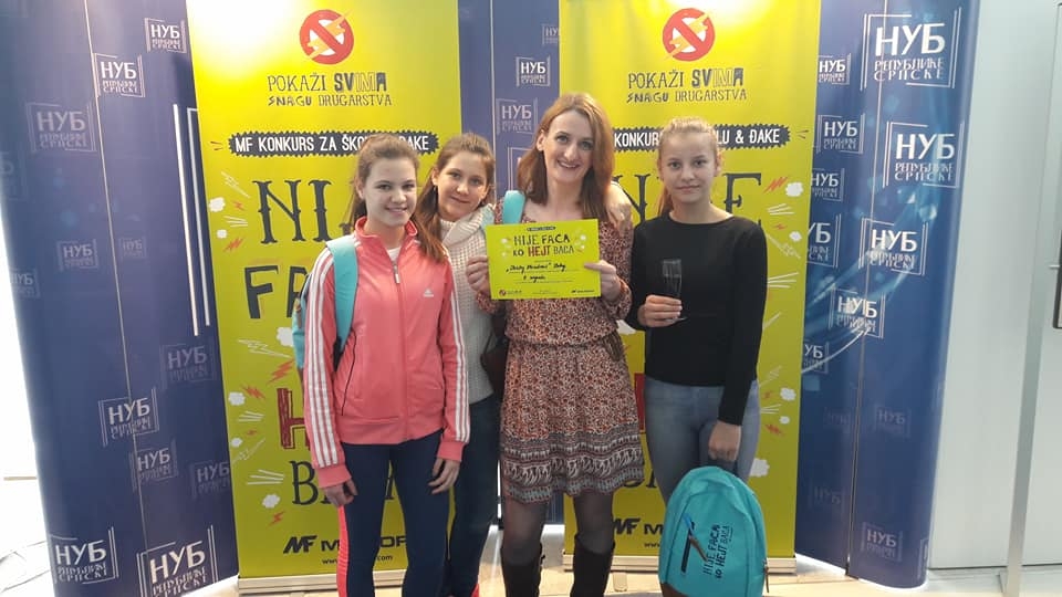 NIJE FACA KO HEJT BACA: JU OŠ „Dositej Obradović“ osvojila drugo mjesto na konkursu pokazavši snagu drugarstva i sloge