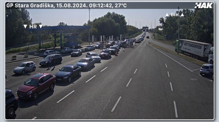GRANIČNI PRELAZI: Gužva na više prelaza na izlazu iz BiH