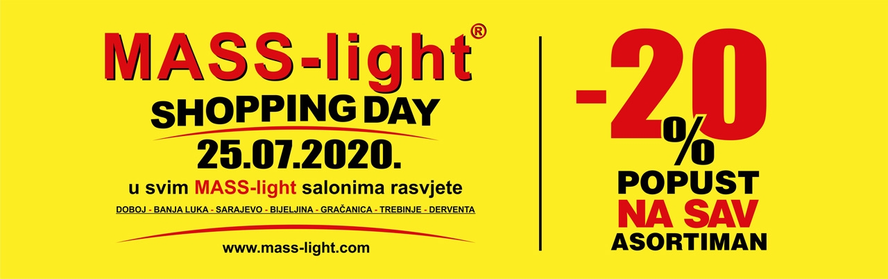 DOBOJSKI INFO NAJAVLJUJE: U subotu „Shopping day“ u svim salonima rasvjete MASS-light