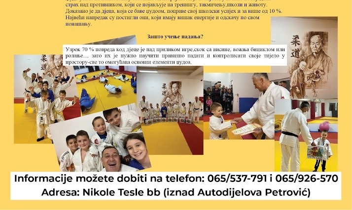 DOBOJ: Džudo klub “Athlete M” vrši upis novih članova najmlađeg uzrasta