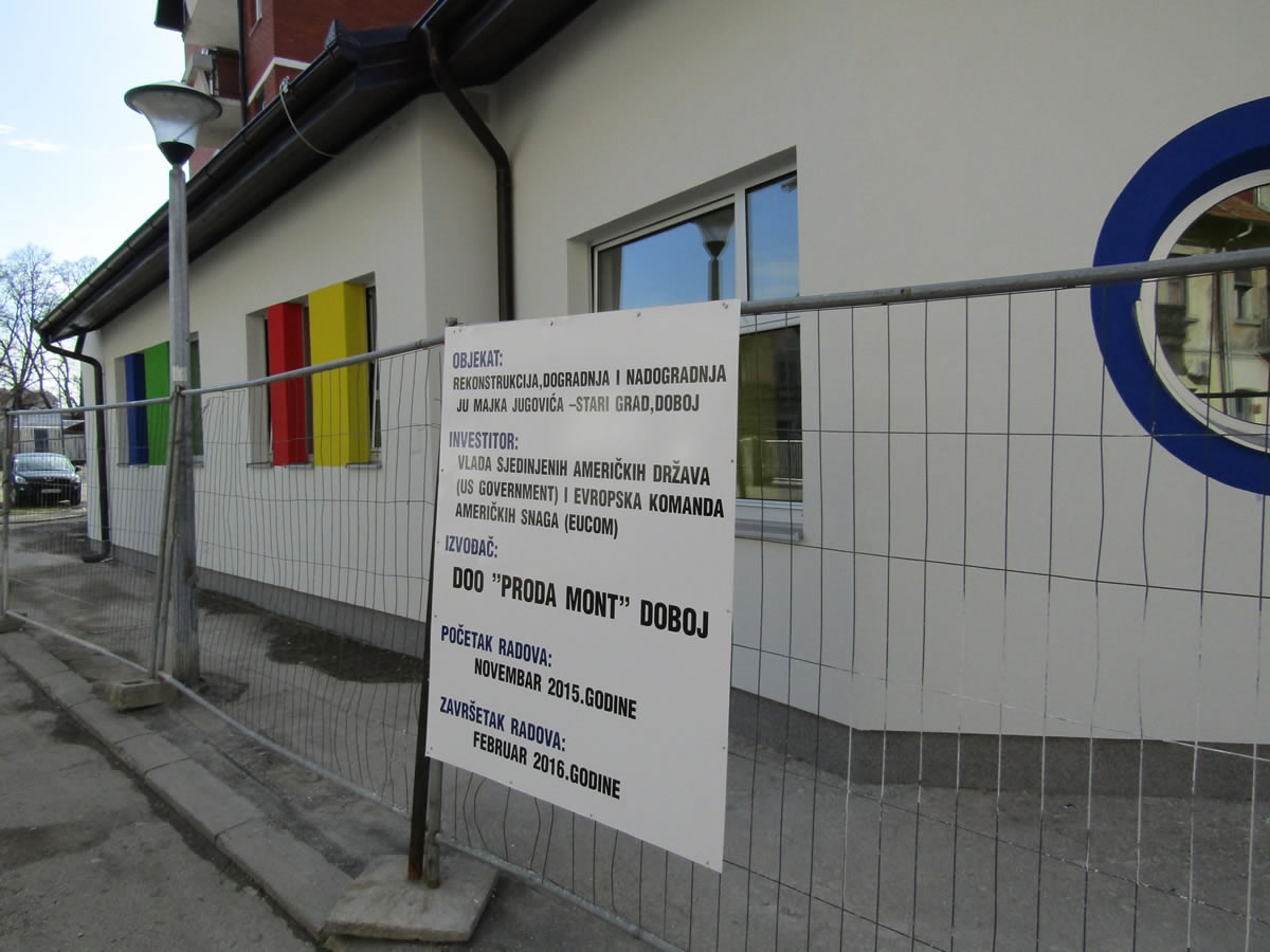 DOBOJ: Sutra svečano otvaranje obnovljenog vrtića "Stari grad"